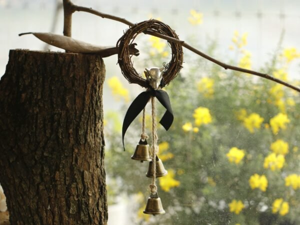 Large set of Witch Bells Mini witch broom Door Bell Protection Charm Wicca Decor Altar Decor Magick Witchcraft Celtic Door Bells  Wall Decor