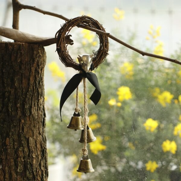 Large set of Witch Bells Mini witch broom Door Bell Protection Charm Wicca Decor Altar Decor Magick Witchcraft Celtic Door Bells  Wall Decor