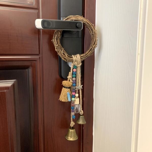 Large set of Witch Bells Mini witch broom Door Bell Protection Charm Wicca Decor Altar Decor Magick Witchcraft Celtic Door Bells  Wall Decor