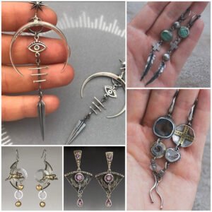 Earrings Dragon Stones | Dragon Drop Earrings Women | Gothic Earrings Stone - Trendy