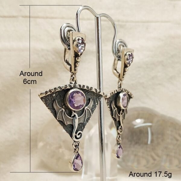 Earrings Dragon Stones | Dragon Drop Earrings Women | Gothic Earrings Stone - Trendy