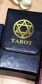 Leather tarot storage box collection board game oracle card holder box pentagram Wicca Divination cards accessories Ritual Props Tarot &Divination