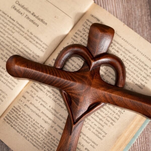 Love Wooden Cross Heart Shape Cross Christian Interior Wall Decor Wall Hanging Hand Carved Wooden Cross Christian Faith Heart