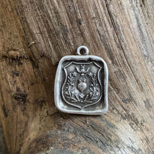 Loves Triumph - Swallow and Enflamed Heart Necklace - Ardent Hope, Love and Affection