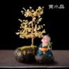 Magicun Crystal~Lucky natural crystal ornaments decorations home furnishings monk Feng Shui  tree Money Tree