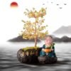 Magicun Crystal~Lucky natural crystal ornaments decorations home furnishings monk Feng Shui  tree Money Tree