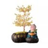 Magicun Crystal~Lucky natural crystal ornaments decorations home furnishings monk Feng Shui  tree Money Tree
