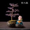 Magicun Crystal~Lucky natural crystal ornaments decorations home furnishings monk Feng Shui  tree Money Tree