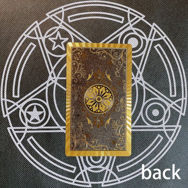 Luxury Gold Foil Tarot Card Hot Stamping PVC Waterproof and Wear-resistant Board Game Card Divination with Paper Instructions