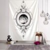 MOON tapestry Mandala Tapestry Hippie Macrame Tapestry Wall Hanging Boho Decor  Witchcraft Tapestry  Wall Decor