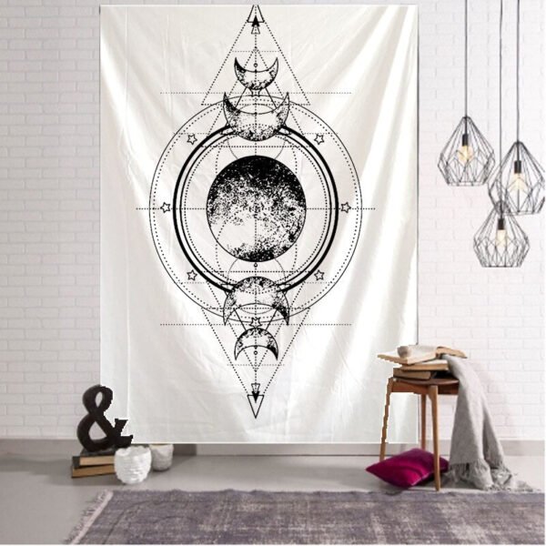 MOON tapestry Mandala Tapestry Hippie Macrame Tapestry Wall Hanging Boho Decor  Witchcraft Tapestry  Wall Decor