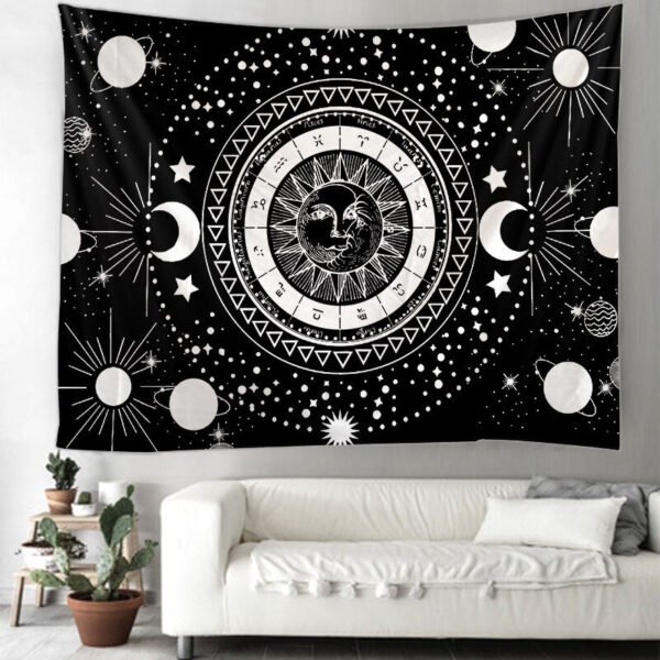 MOON tapestry Mandala Tapestry Hippie Macrame Tapestry Wall Hanging Boho Decor  Witchcraft Tapestry  Wall Decor