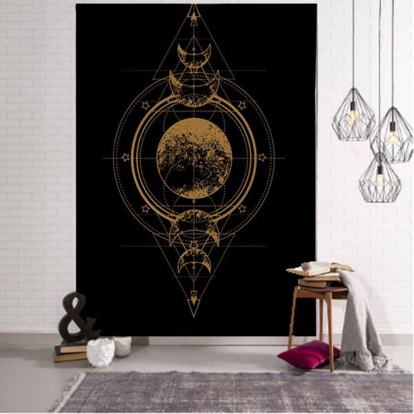 MOON tapestry Mandala Tapestry Hippie Macrame Tapestry Wall Hanging Boho Decor  Witchcraft Tapestry  Wall Decor