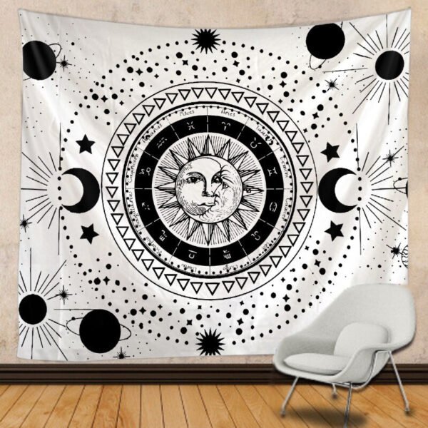 MOON tapestry Mandala Tapestry Hippie Macrame Tapestry Wall Hanging Boho Decor  Witchcraft Tapestry  Wall Decor