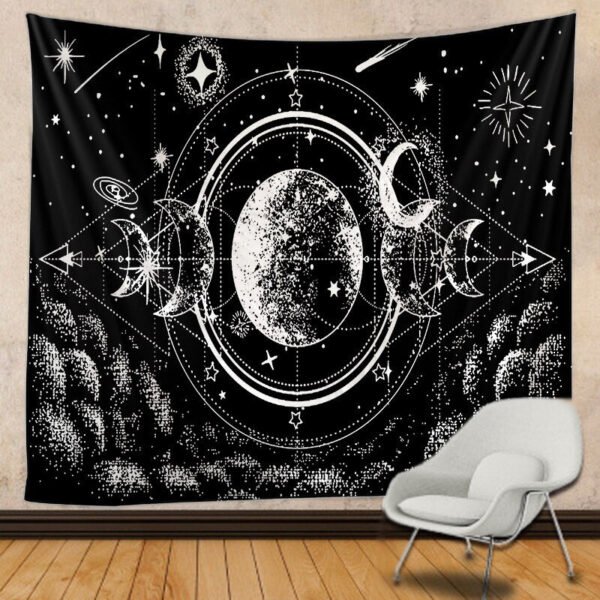 MOON tapestry Mandala Tapestry Hippie Macrame Tapestry Wall Hanging Boho Decor  Witchcraft Tapestry  Wall Decor