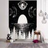 MOON tapestry Mandala Tapestry Hippie Macrame Tapestry Wall Hanging Boho Decor  Witchcraft Tapestry  Wall Decor