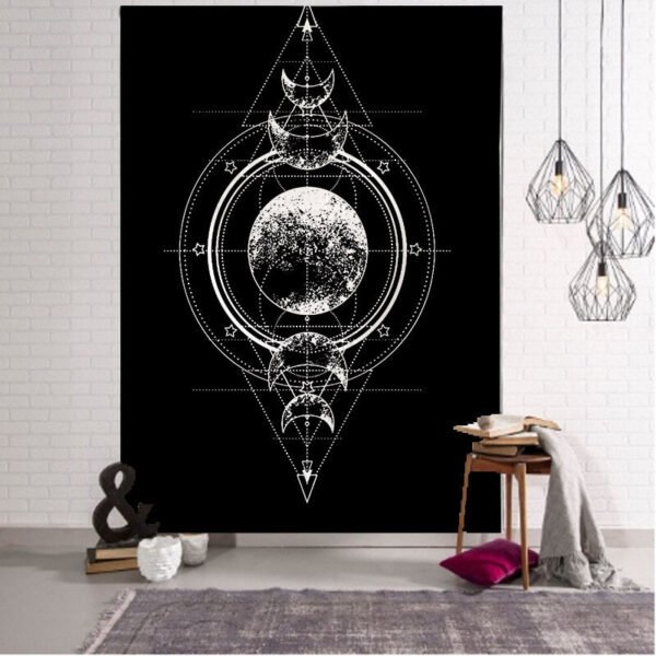 MOON tapestry Mandala Tapestry Hippie Macrame Tapestry Wall Hanging Boho Decor  Witchcraft Tapestry  Wall Decor