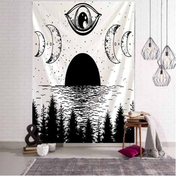 MOON tapestry Mandala Tapestry Hippie Macrame Tapestry Wall Hanging Boho Decor  Witchcraft Tapestry  Wall Decor