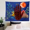 Magic Hand Tarot Tapestry Wall Hanging Moon Phase Tapestries Botanical Bedroom Decor Hippie Boho Wall Decor Decoration