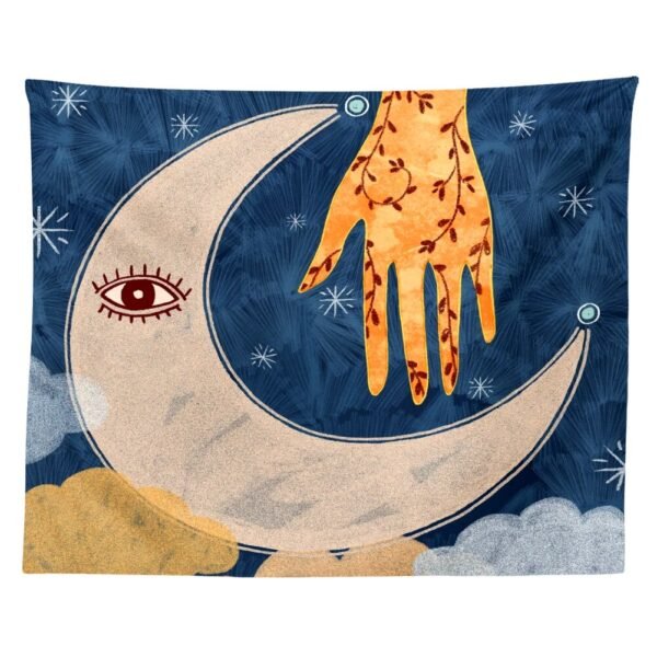 Magic Hand Tarot Tapestry Wall Hanging Moon Phase Tapestries Botanical Bedroom Decor Hippie Boho Wall Decor Decoration