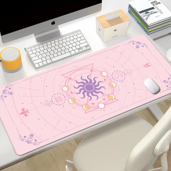 Magic Moon Star Purple Extra Large Kawaii Girl Gaming Mouse Pad Cute Xxl Desk Mat Water Proof Nonslip Laptop Desk Accessories - Desk Pads & Blotters