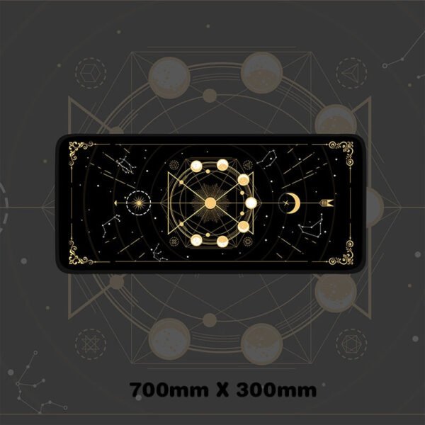 Magic Moon Star Purple Extra Large Kawaii Girl Gaming Mouse Pad Cute Xxl Desk Mat Water Proof Nonslip Laptop Desk Accessories - Desk Pads & Blotters