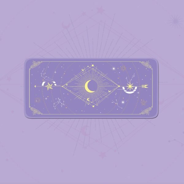 Magic Moon Star Purple Extra Large Kawaii Girl Gaming Mouse Pad Cute Xxl Desk Mat Water Proof Nonslip Laptop Desk Accessories - Desk Pads & Blotters