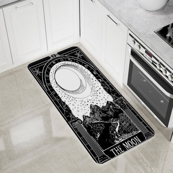 Magic Tarot Floor Mat Psychedlic The Moon Area Rugs Large Home Living Room Bedroom Carpet Print Mandala Anti Slip Decor Doormat
