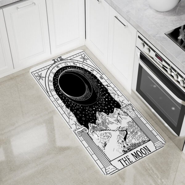 Magic Tarot Floor Mat Psychedlic The Moon Area Rugs Large Home Living Room Bedroom Carpet Print Mandala Anti Slip Decor Doormat