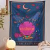 Magic Tarot Wall Tapestry Moon Hand Quotes Veganism Magical Witch Art Tapestry Wall Hanging Living room Bedroom Home Decor