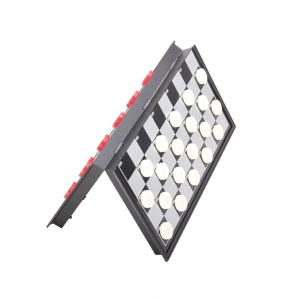 Magnetic International Draughts Set Chess Checkers Portable Folding Plastic 40Pcs/set Board 25x25cm Funny Educational Games   Game related