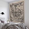 Mandala Tapestry Tarot Card  Wall Hanging Astrology Divination Witchcraft Room Decor Bedspread Throw Cover Sun Moon Wall Decor