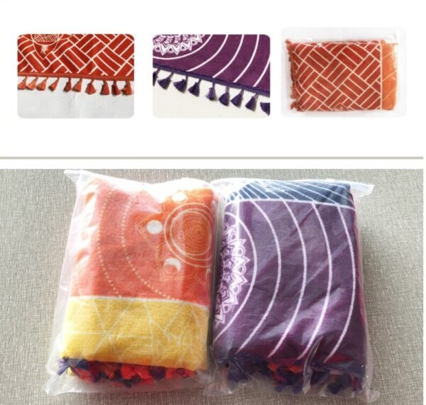 Chakra Tapestry Meditation Yoga Rug Towels Mexico Chakras Tassel Striped Floor Mat 59 in (Soft Microfiber 59x30in)