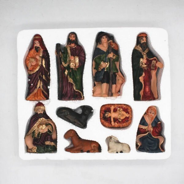 Manger Christmas Nativity Scene Figures Crib Catholic Ornament Jesus Christ Decor
