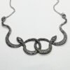 Medusa Snake Choker Necklace Double Snake Necklace Serpent Necklace Pagan Gothic Protection Amulet Jewelry For Gift