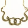 Medusa Snake Choker Necklace Double Snake Necklace Serpent Necklace Pagan Gothic Protection Amulet Jewelry For Gift