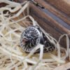 Men Ring Punk Gold Lion Ring 316L Stainless steel Biker Round Animal Rings Jewelry Party Power Design high quality Jewely