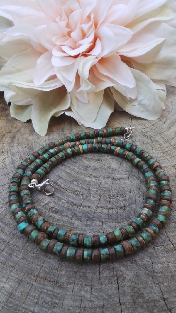 Men's African necklace, Men african Beaded jewelry, Surfer necklace Gifts for men, Wooden Beach Necklace