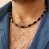 Men's African necklace, Men african Beaded jewelry, Surfer necklace Gifts for men, Wooden Beach Necklace