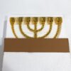 Menorah Big Candle Holder Judaica Candelabra Home Deocration 7 Branch Gold Color Metal Alloy Decor