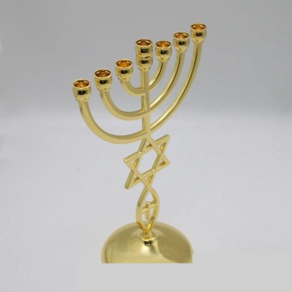 Menorah Candle Holder 7 Branch Isral Style 21cm Candelabra Jewish Candlestick Home Decoration