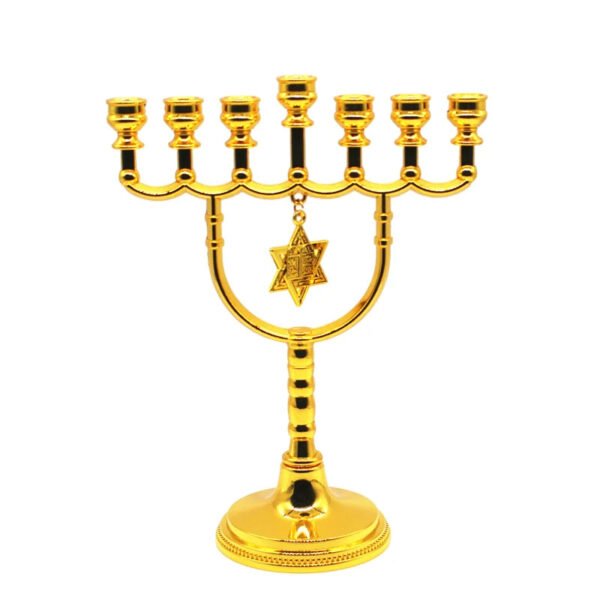 Menorah Candle Holder Jewish Home Decoration Israel David Star 7 Branch Candelabra Judaica Religious Decor