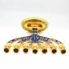 Menorah Candle Holder Judaica 7 Branch Candelabra Israel Shalom Religious 12 Tribes Jerusalem Temple Home Decoration