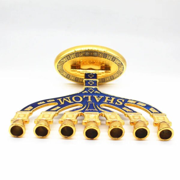 Menorah Candle Holder Judaica 7 Branch Candelabra Israel Shalom Religious 12 Tribes Jerusalem Temple Home Decoration