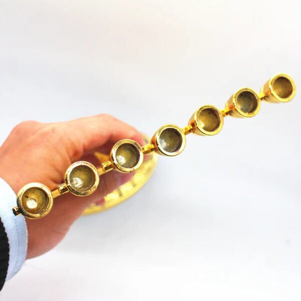 Menorah Candle Holder Judaica 7 Branch Candelabra Israel Shalom Religious 12 Tribes Jerusalem Temple Home Decoration
