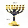 Menorah Candle Holder Judaica 7 Branch Candelabra Israel Shalom Religious 12 Tribes Jerusalem Temple Home Decoration