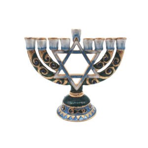 Menorah-Candle-Holder-Resin-Home-Decoration-Hanukkah-David-Star-Jewish-9-Branch-Candelabra-Judaica-Religious-Decor Menorah Candle Holder Resin Home Decoration Hanukkah David Star Jewish 9 Branch Candelabra Judaica Religious Decor