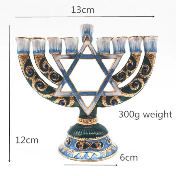 Menorah Candle Holder Resin Home Decoration Hanukkah David Star Jewish 9 Branch Candelabra Judaica Religious Decor