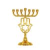 Menorah Candle Holders Gold Hand of Fatima Jewish Home Decoration Religious Judaica Israel Candelabra David Star