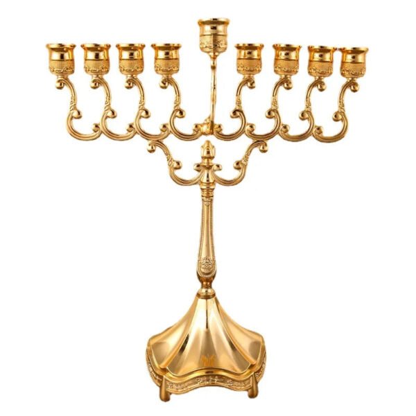Menorah Candlestick Home Decoration 9 Branch Wedding Metal Candle Holder Hanukkah Table Gift Jewish